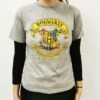 Harry Potter - T-shirt Gris Manches Courtes - Poudlard