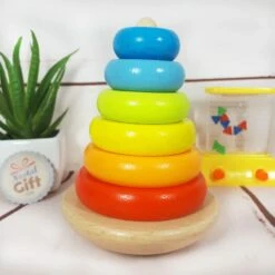 Tour à Empiler - Arc-en-ciel (12 Cm)